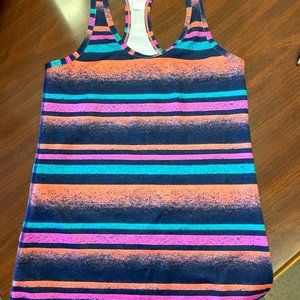Ivivva by Lululemon racerback striped tank top